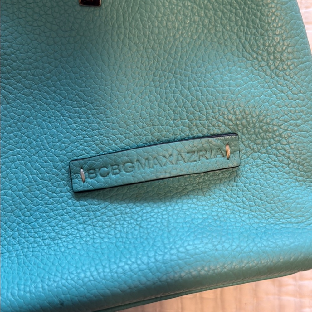 BCBGMaxAzria Turquoise Shoulder Bag with Silver Harware - Picture 2 of 14